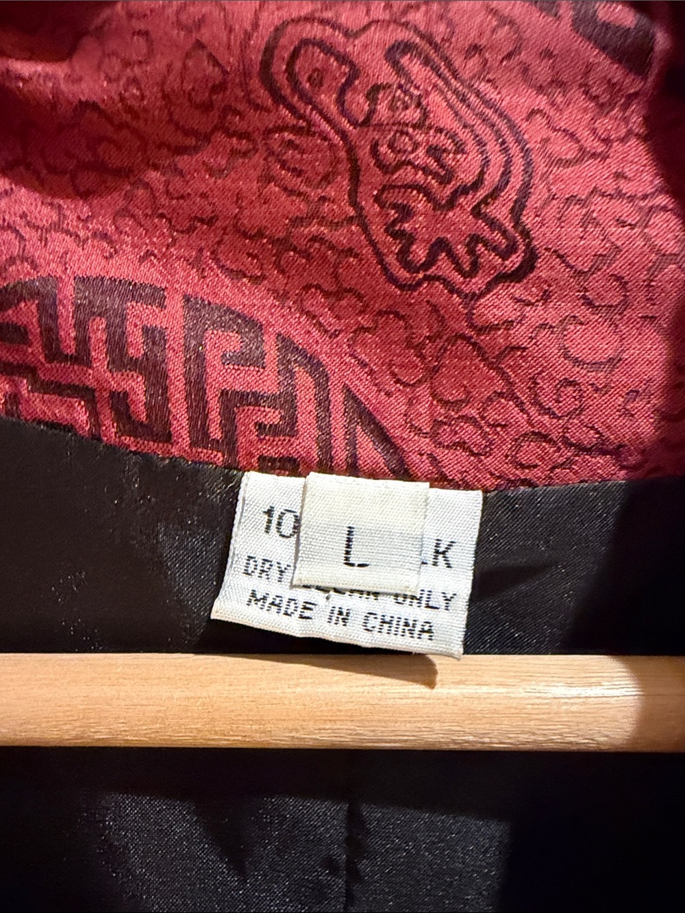 Black Velvet 100% silk Chinese style Blazer with Red Trim and lucky coin - Picture 2 of 10